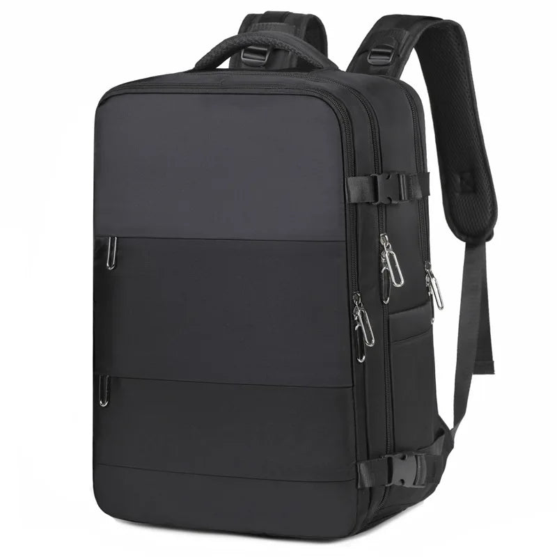 Men Women Travel Backpack Large Capacity Airline Approved Multifunction Backpack with Shoe Compartment Laptop Bag USB Charging
