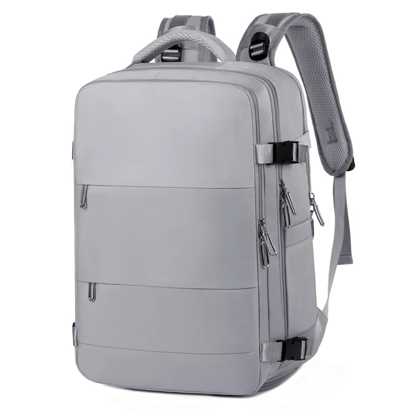 Men Women Travel Backpack Large Capacity Airline Approved Multifunction Backpack with Shoe Compartment Laptop Bag USB Charging