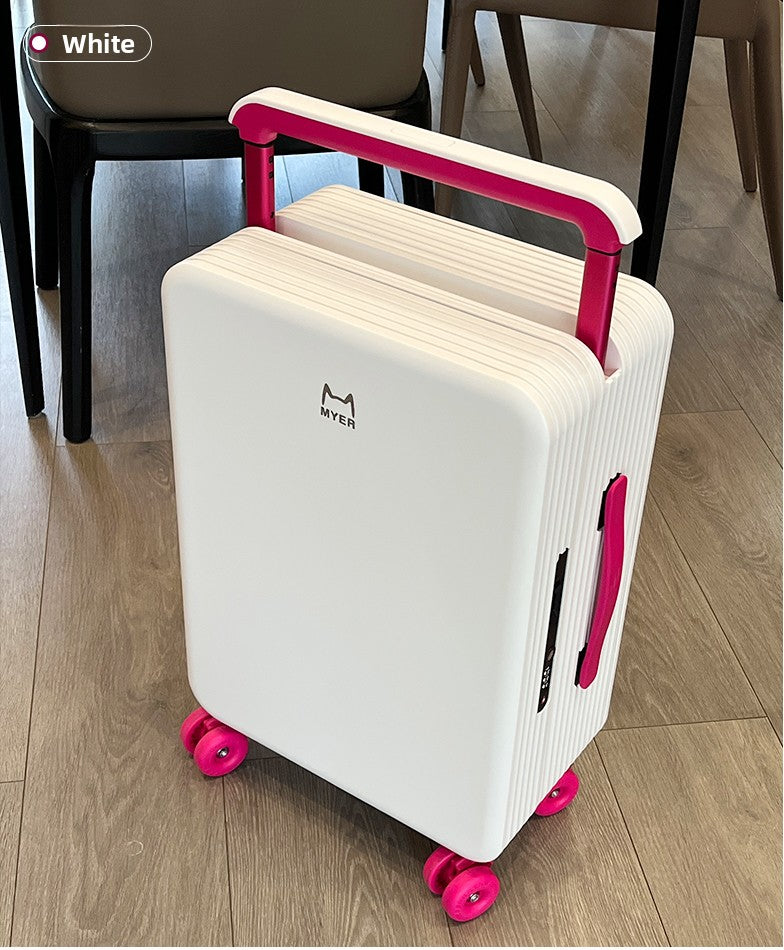 KLQDZMS Travel Luggage 20"24 Inch ABS + PC Boarding Box Large Capacity Trolley Case Women Universal Wheel Cabin Suitcase