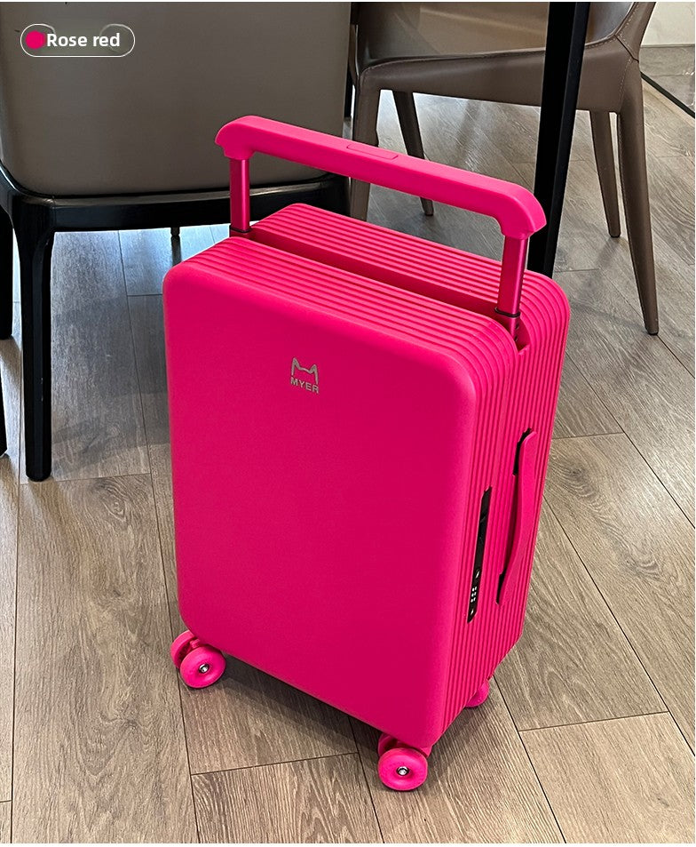 KLQDZMS Travel Luggage 20"24 Inch ABS + PC Boarding Box Large Capacity Trolley Case Women Universal Wheel Cabin Suitcase