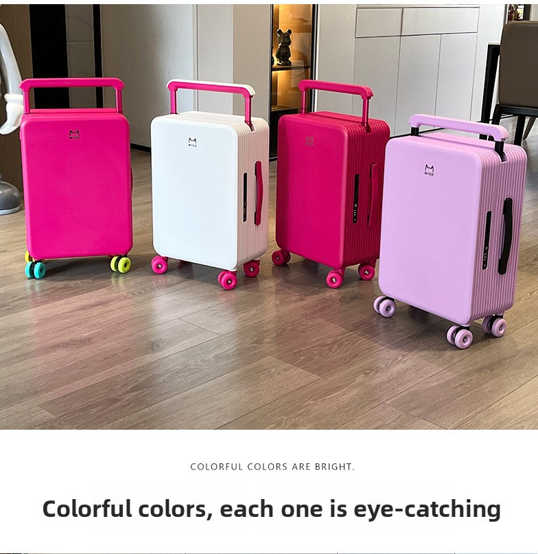 KLQDZMS Travel Luggage 20"24 Inch ABS + PC Boarding Box Large Capacity Trolley Case Women Universal Wheel Cabin Suitcase