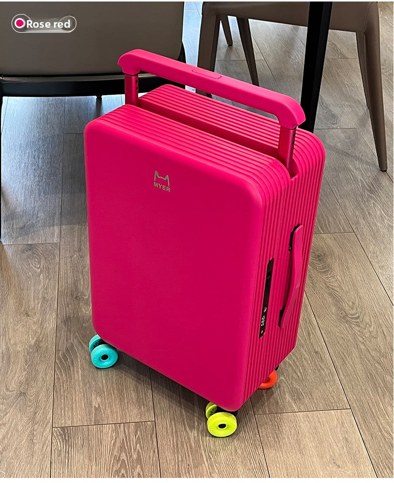 KLQDZMS Travel Luggage 20"24 Inch ABS + PC Boarding Box Large Capacity Trolley Case Women Universal Wheel Cabin Suitcase
