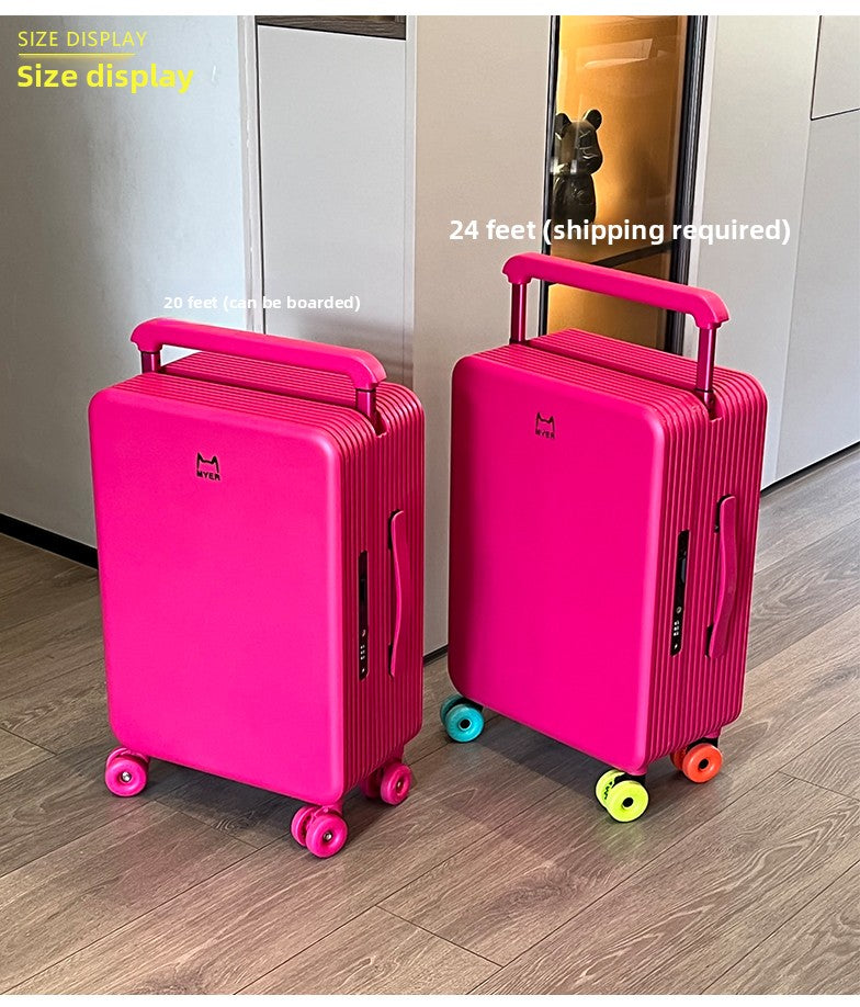 KLQDZMS Travel Luggage 20"24 Inch ABS + PC Boarding Box Large Capacity Trolley Case Women Universal Wheel Cabin Suitcase