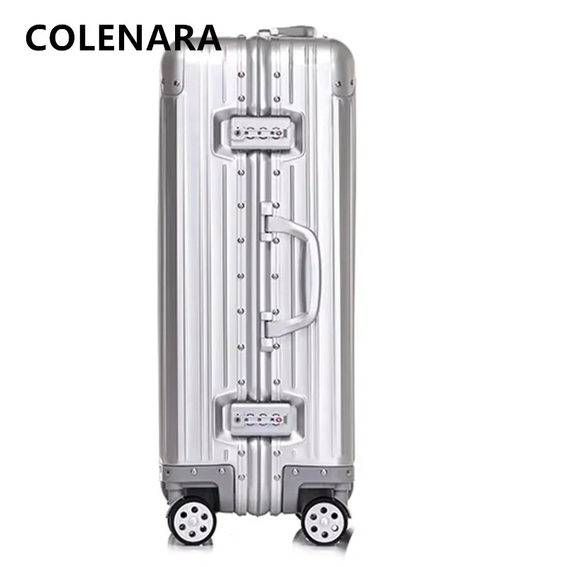 COLENARA Cabin Suitcase Large Capacity Luggage Case 20 "All-aluminum Magnesium Alloy Boarding Box 24"26"29" Men's Luggage