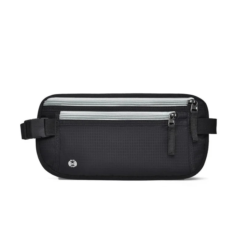 Travel Wallet Ultra-thin Passport Holder RFID Anti-theft Brush Fanny Pack Travel Multi-function Waterproof Document Storage Bag