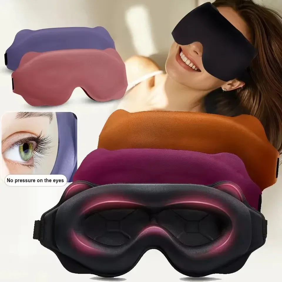 Travel 3D Block Out Light Sleeping Mask Portable Eyemask Pad Night Sleeping Aid Sleep Patch Eye pressure free Cute cat ears mask