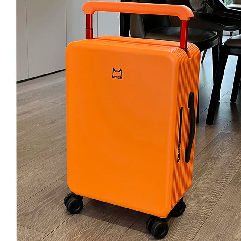 KLQDZMS Travel Luggage 20"24 Inch ABS + PC Boarding Box Large Capacity Trolley Case Women Universal Wheel Cabin Suitcase