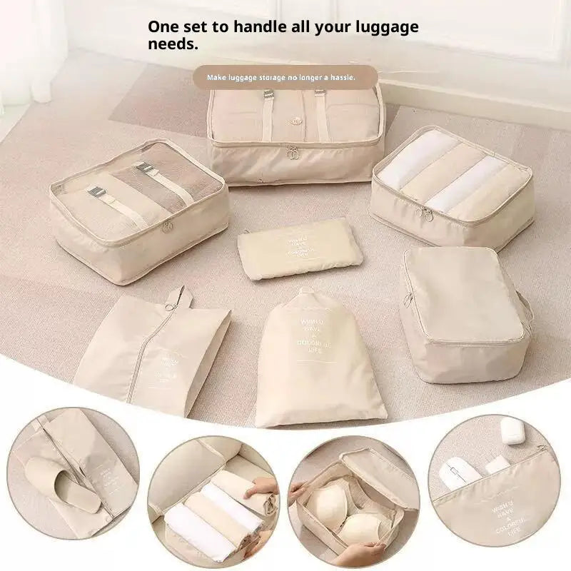 7Pcs/Set Travel Clothing Storage Bag Luggage Organizer Bags Toiletry Shoe Clothing Underwear Sorting Bag Travel Storage Bag Set