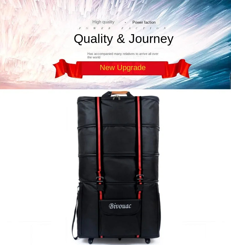 26/28/32/36 inch Extra Large Capacity Travel Bag Waterproof Oxford Cloth Foldable Luggage Bag Five wheels Travel Suitcase