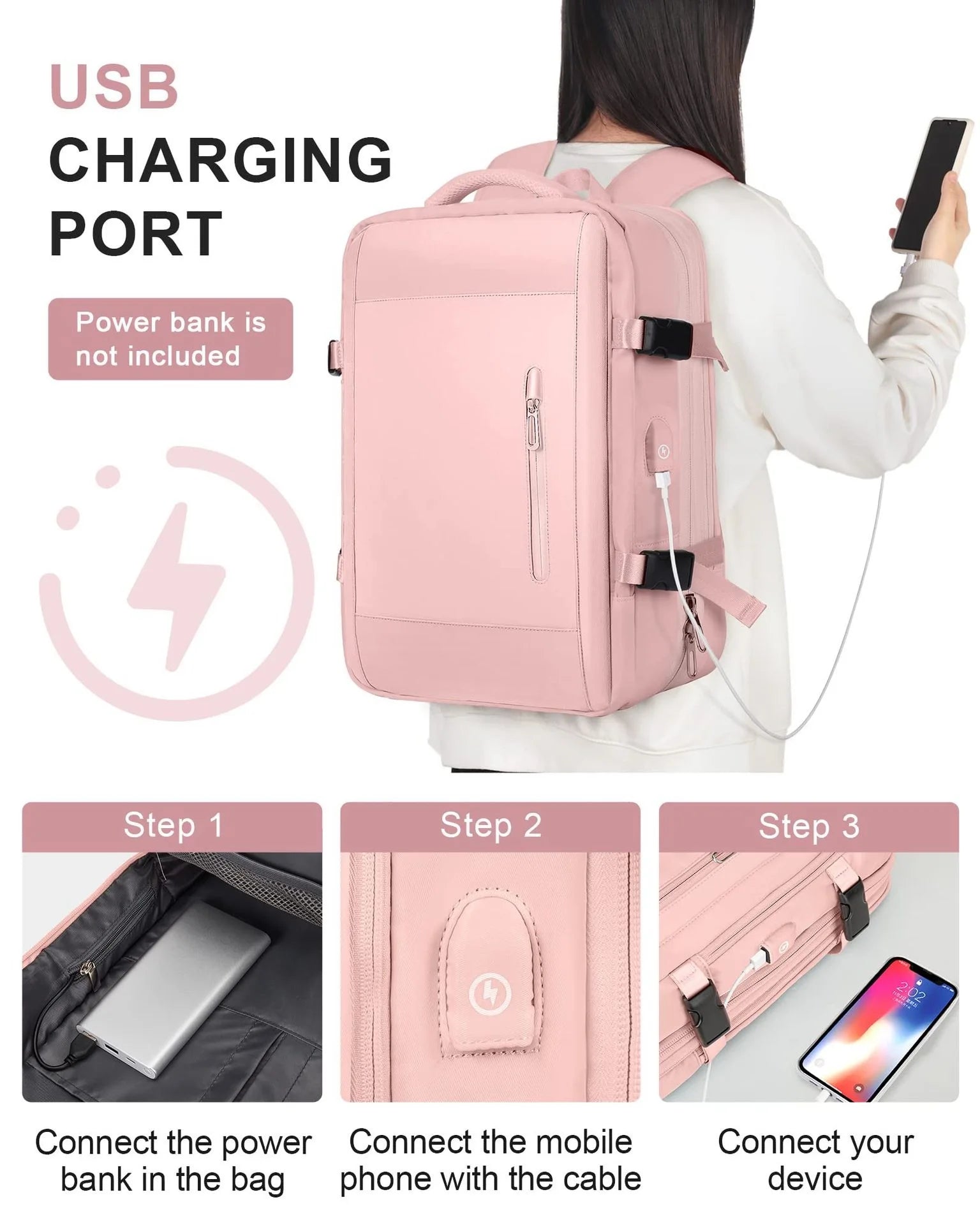 Large Capacity Travel Backpack Men and Women Laptop Bag Multifunctional Man Business Trip Expandable Airplane Backpacks
