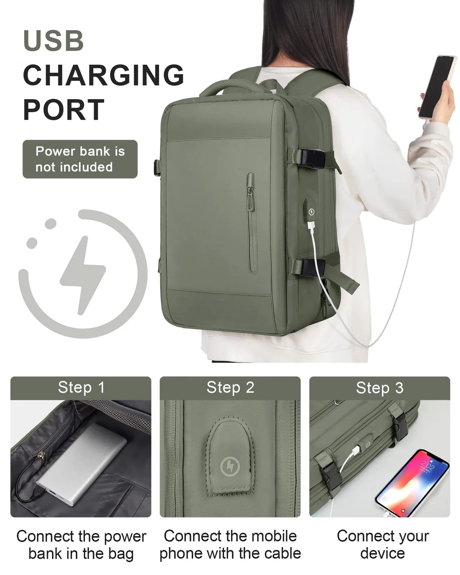 Large Capacity Travel Backpack Men and Women Laptop Bag Multifunctional Man Business Trip Expandable Airplane Backpacks