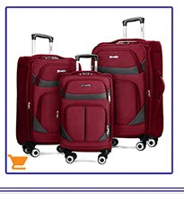 17" Carry On Luggage for Airplanes Lightweight Resistant Suitcase with Wheels for Business Trip & Short Distance Traveling