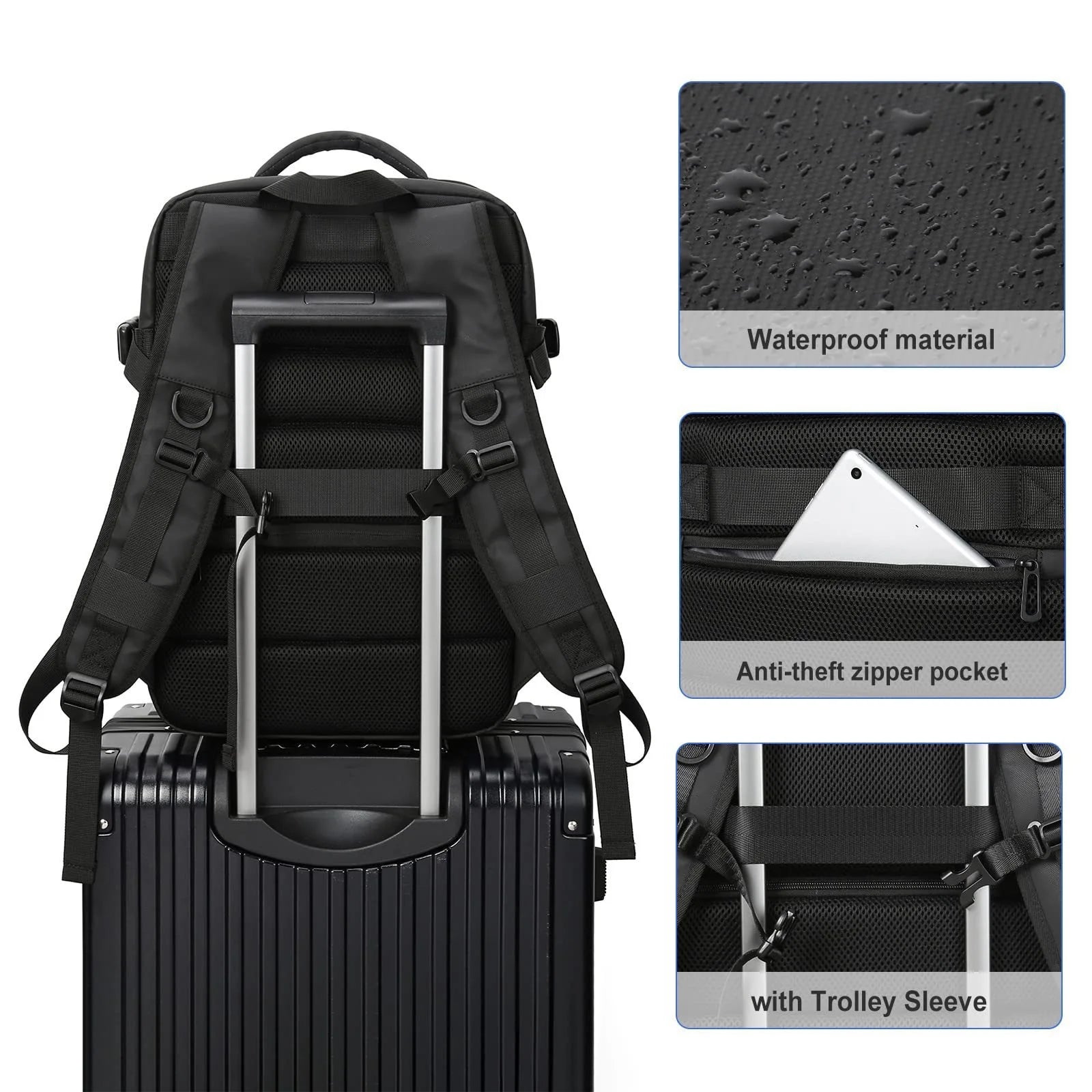 Large Capacity Travel Backpack Men and Women Laptop Bag Multifunctional Man Business Trip Expandable Airplane Backpacks