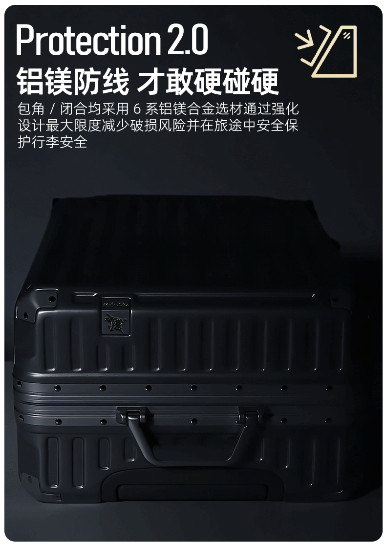 New ultra sturdy aluminum frame luggage, high aesthetic board case, universal wheel business travel box set, optional 20-28 inch