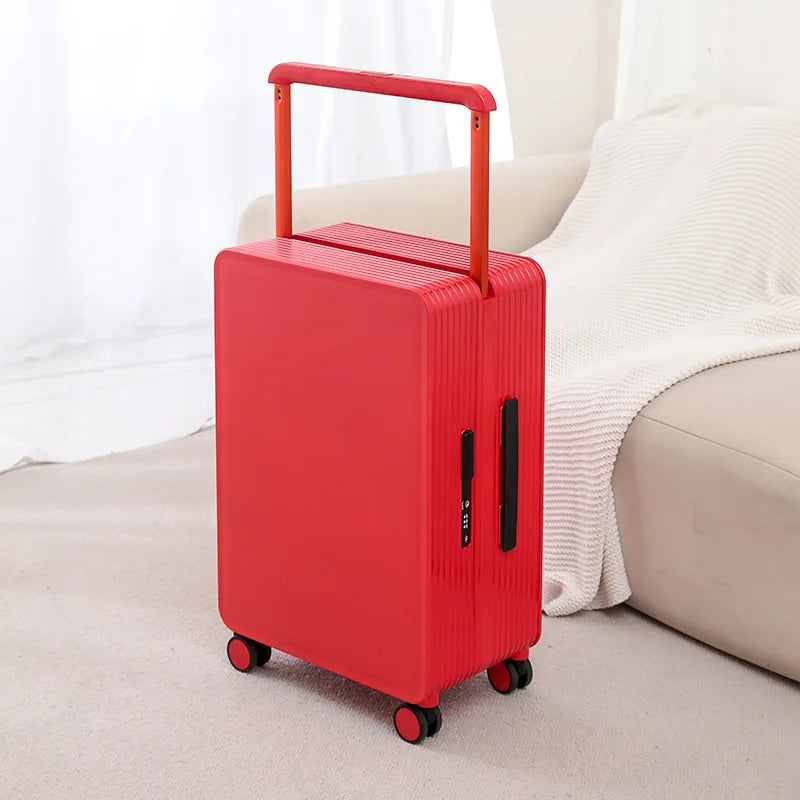 COLENARA Wide Pull Rod Luggage New Universal Wheel Travel Case Password Box 20 Inch Portable Cabin Boarding Case Pull Rod Box