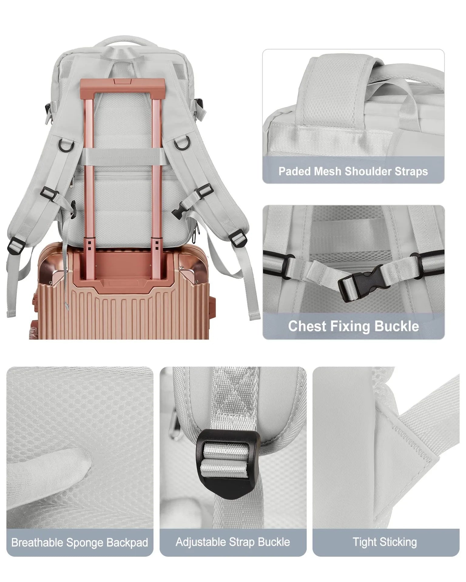 Large Capacity Travel Backpack Men and Women Laptop Bag Multifunctional Man Business Trip Expandable Airplane Backpacks