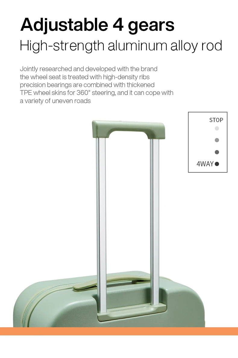 Mixi Puristic Design Travel Luggage Rolling Wheel Hardside Women Suitcase Men Trolley Case 16 20 Carry On/Big 22 24 26 28 Inch
