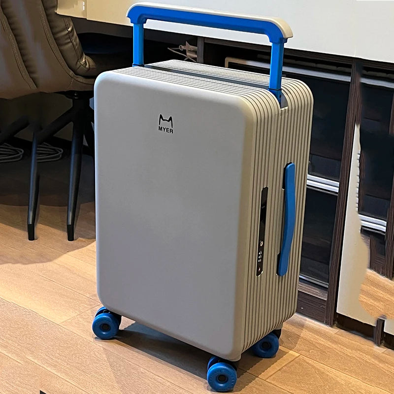 KLQDZMS Travel Luggage 20"24 Inch ABS + PC Boarding Box Large Capacity Trolley Case Women Universal Wheel Cabin Suitcase