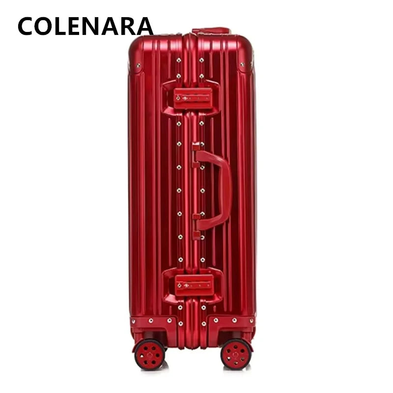 COLENARA Cabin Suitcase Large Capacity Luggage Case 20 "All-aluminum Magnesium Alloy Boarding Box 24"26"29" Men's Luggage