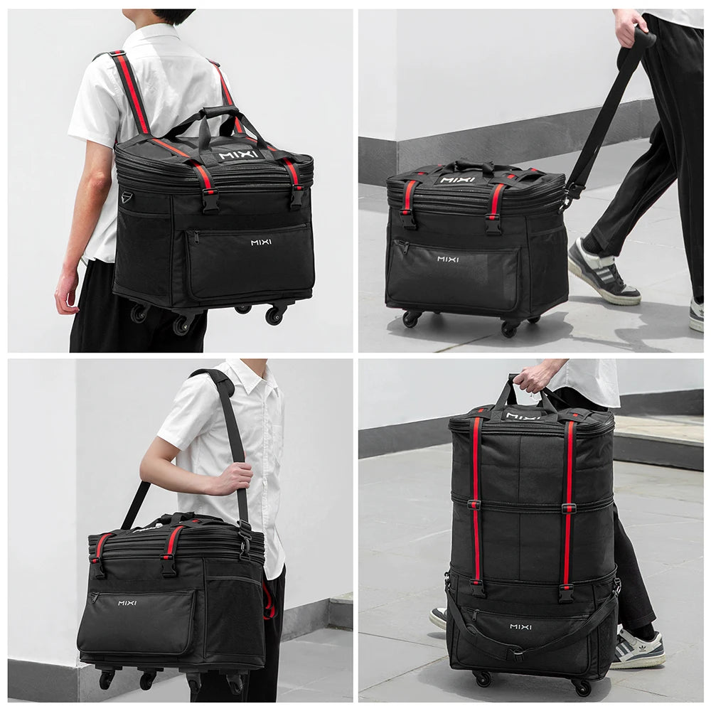 Mixi Expandable Large Capacity Foldable Travel Bag With Rolling Wheels Luggage Bag Duffel Bag M3015