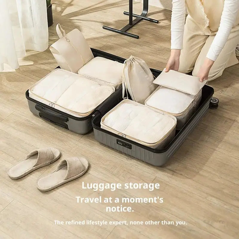 7Pcs/Set Travel Clothing Storage Bag Luggage Organizer Bags Toiletry Shoe Clothing Underwear Sorting Bag Travel Storage Bag Set