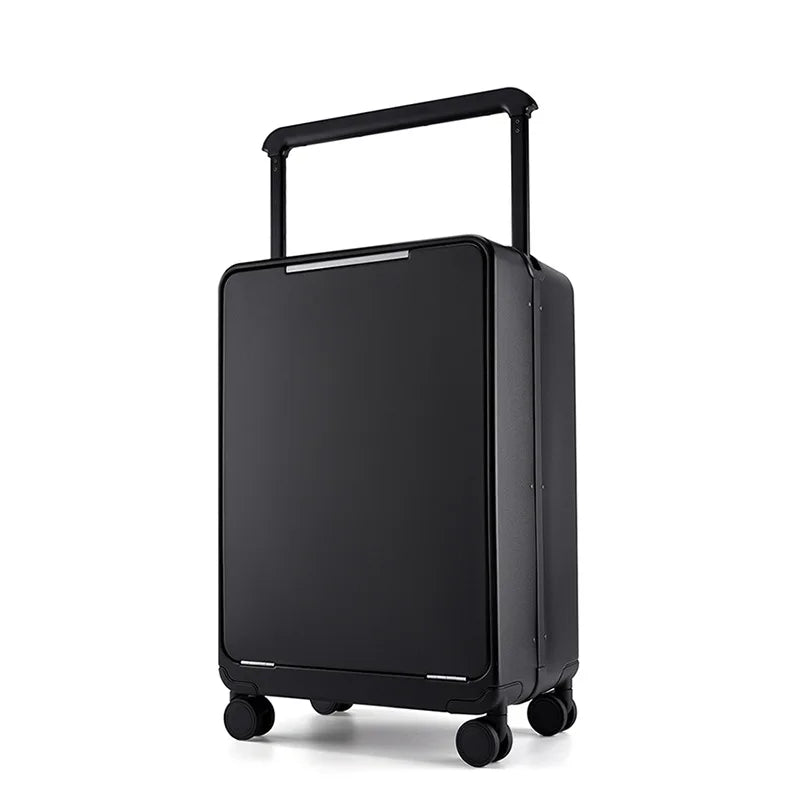 COLENARA Multifunctional Suitcase Front Opening Boarding Box USB Charging Trolley Case 20"24"26 Inch Large Capacity Luggage
