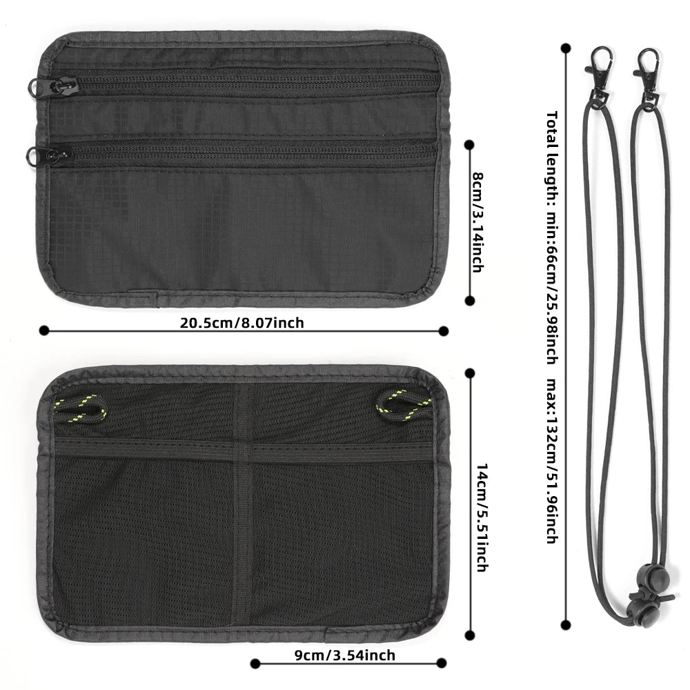 Travel RFID Wallet Passport Organizer, Lightweight Coin Purse With Adjustable Shoulder Strap For Credit Card, Cash, Cell Phone
