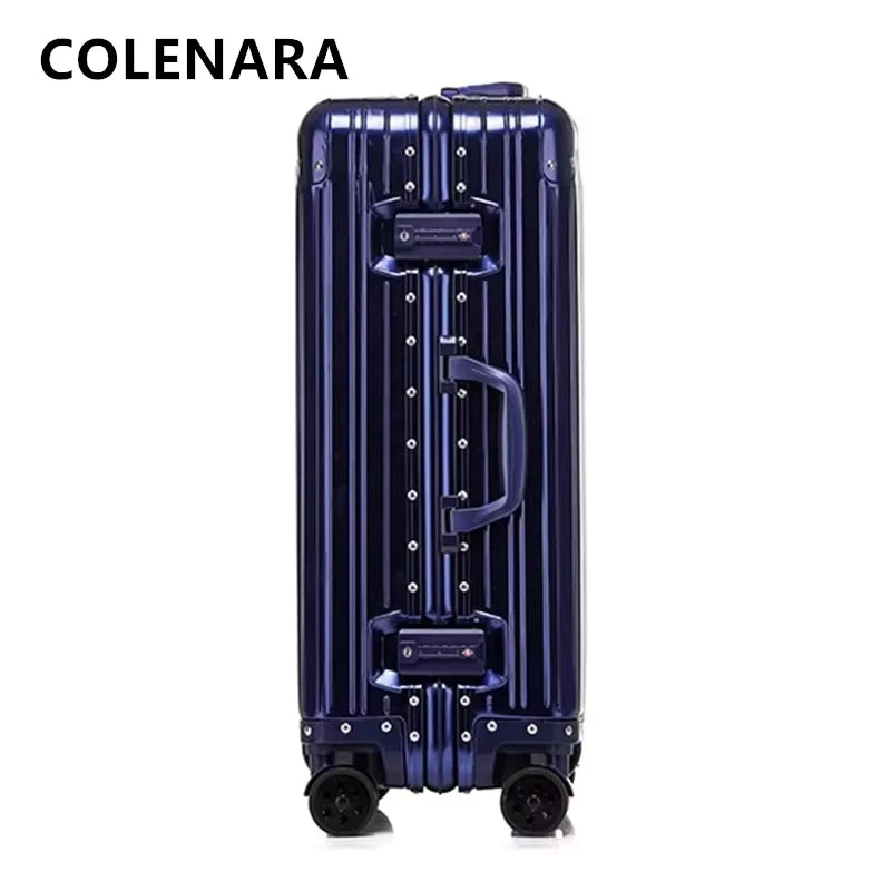 COLENARA Cabin Suitcase Large Capacity Luggage Case 20 "All-aluminum Magnesium Alloy Boarding Box 24"26"29" Men's Luggage