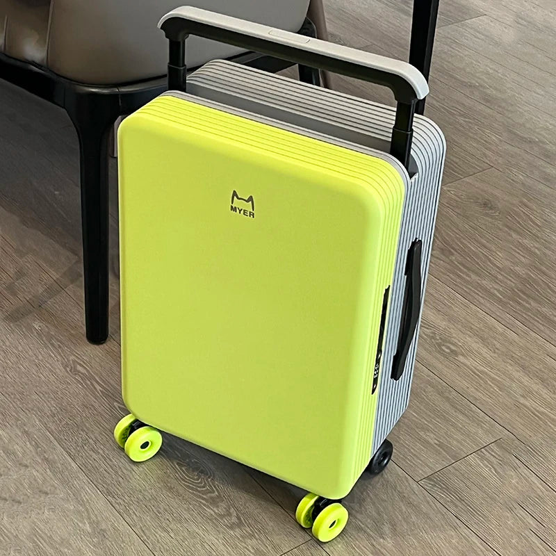 KLQDZMS Travel Luggage 20"24 Inch ABS + PC Boarding Box Large Capacity Trolley Case Women Universal Wheel Cabin Suitcase