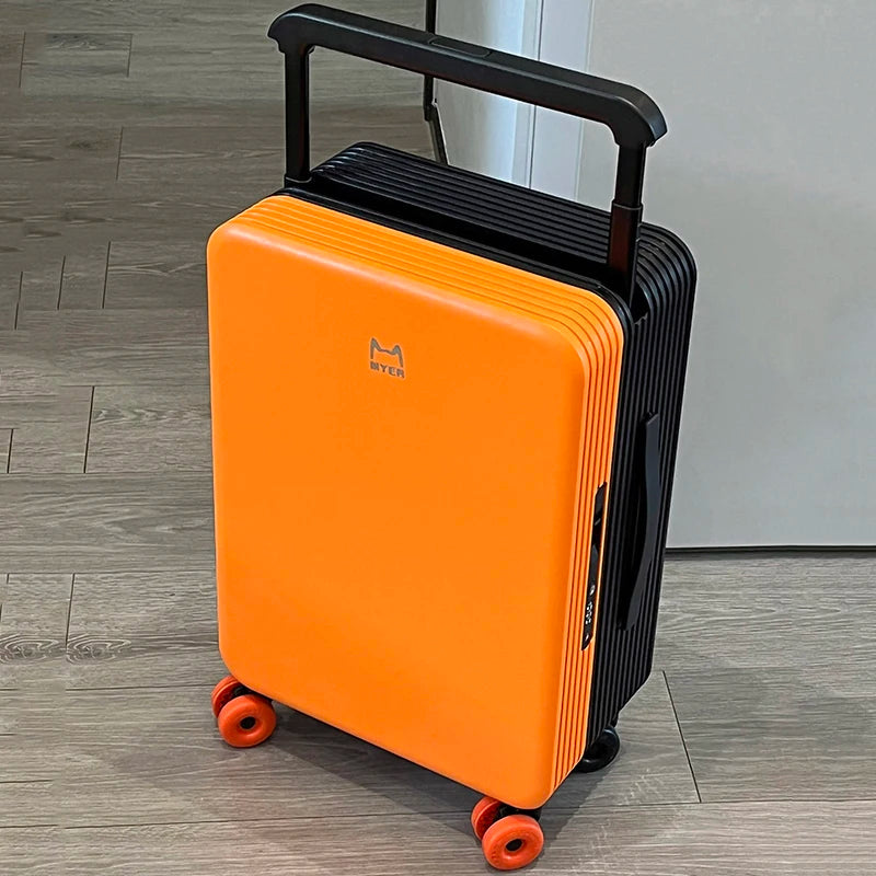 KLQDZMS Travel Luggage 20"24 Inch ABS + PC Boarding Box Large Capacity Trolley Case Women Universal Wheel Cabin Suitcase
