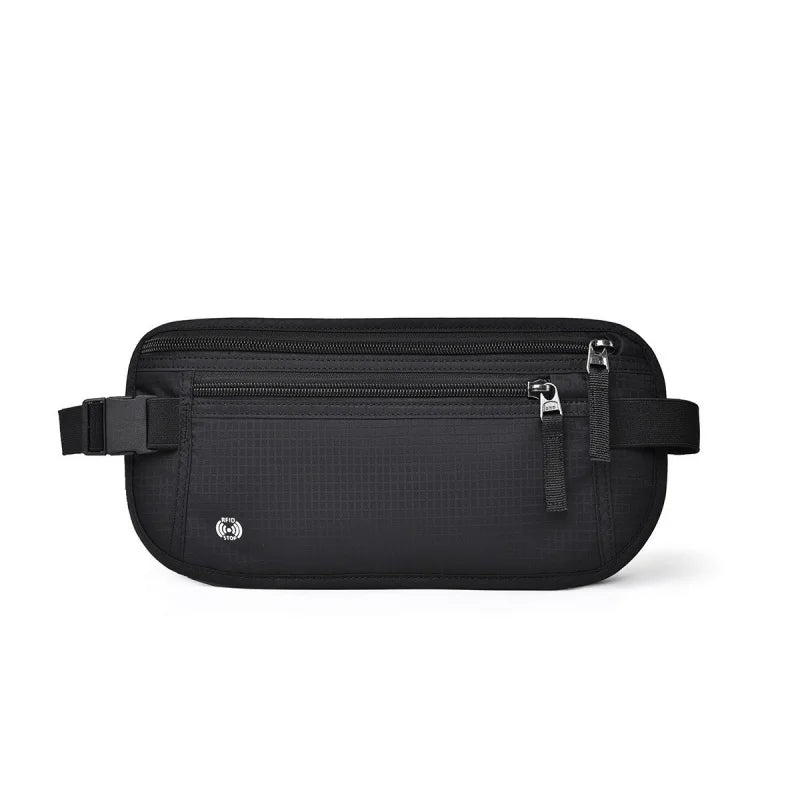 Travel Wallet Ultra-thin Passport Holder RFID Anti-theft Brush Fanny Pack Travel Multi-function Waterproof Document Storage Bag