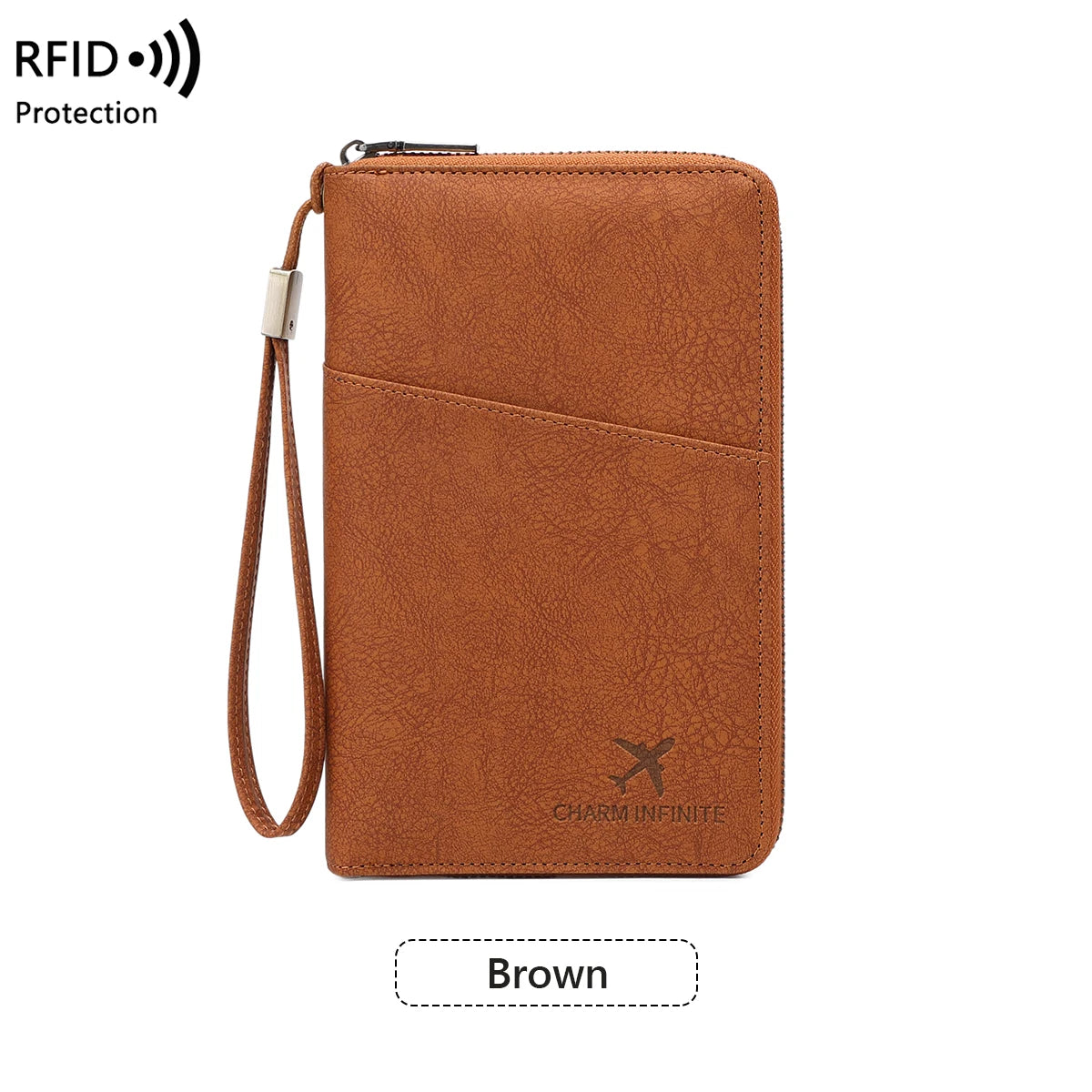 New Travel Passport Clip Wallet Women and Men Multifunctional PU Leather Card Holde RFID Anti Theft Swiping Wallets Storage Bag