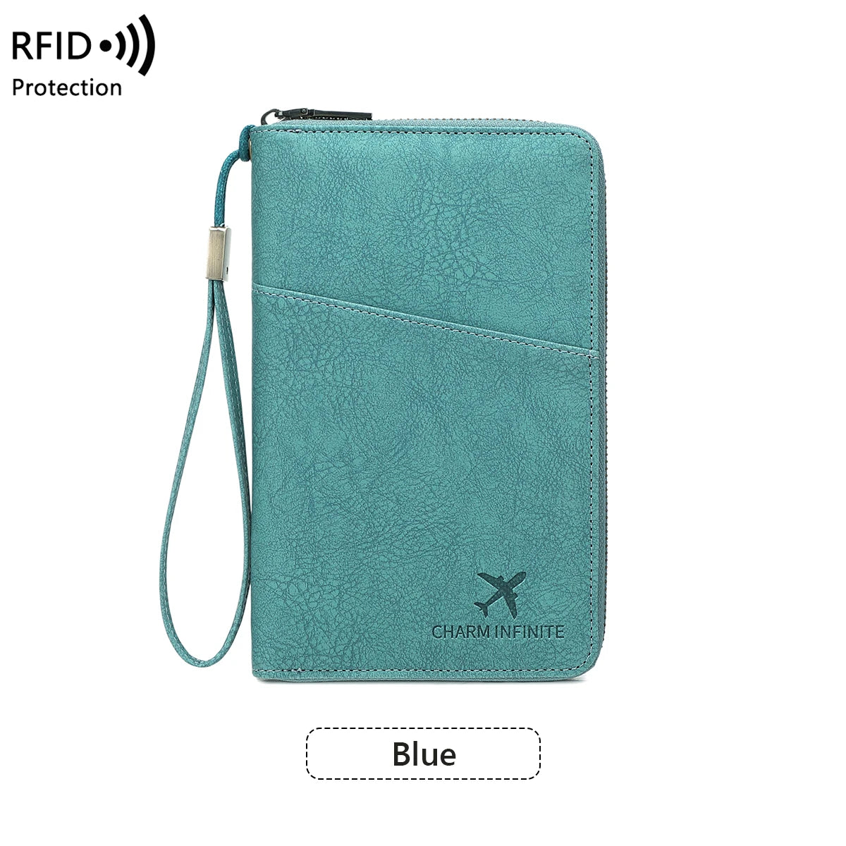 New Travel Passport Clip Wallet Women and Men Multifunctional PU Leather Card Holde RFID Anti Theft Swiping Wallets Storage Bag