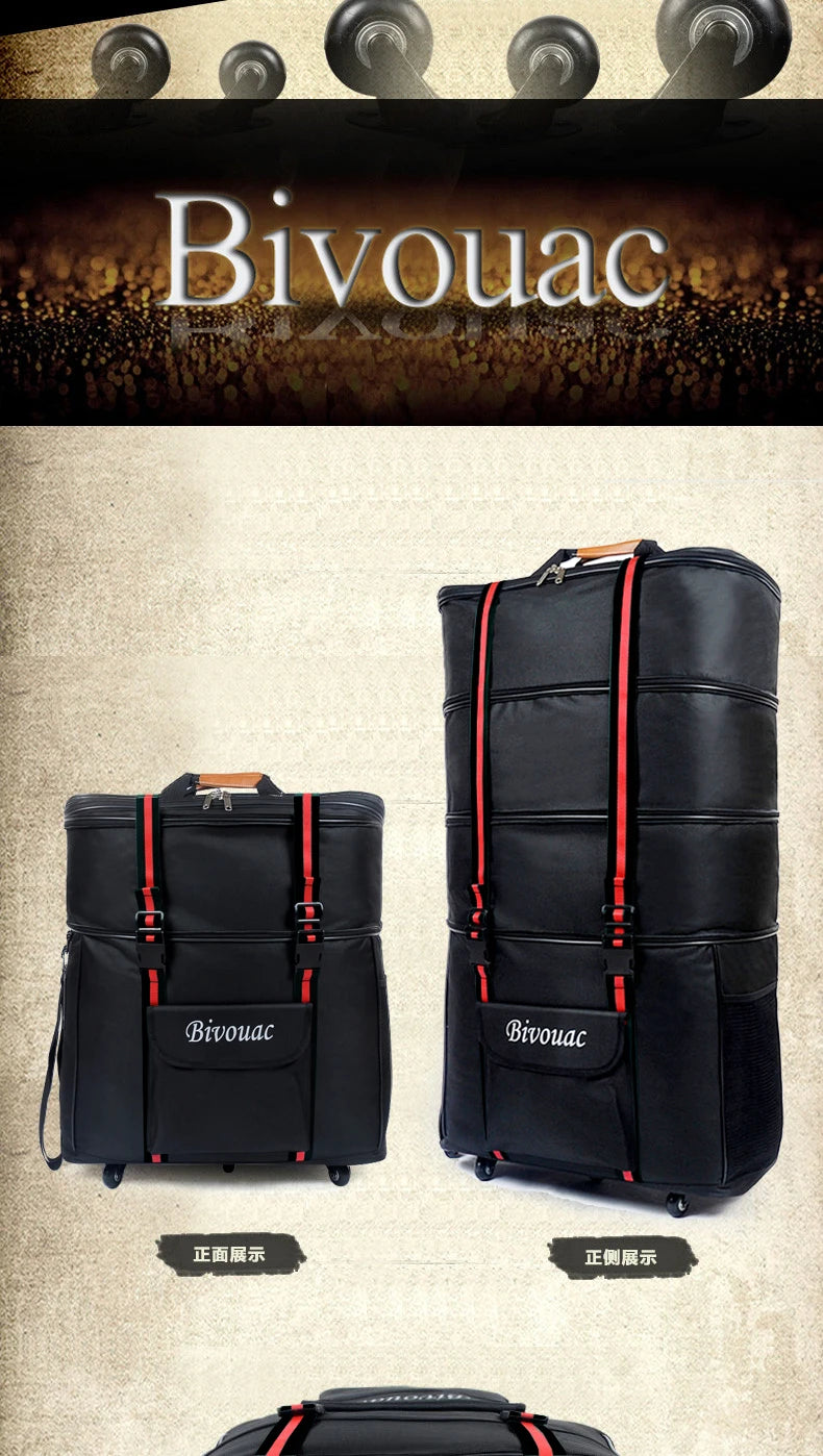 26/28/32/36 inch Extra Large Capacity Travel Bag Waterproof Oxford Cloth Foldable Luggage Bag Five wheels Travel Suitcase
