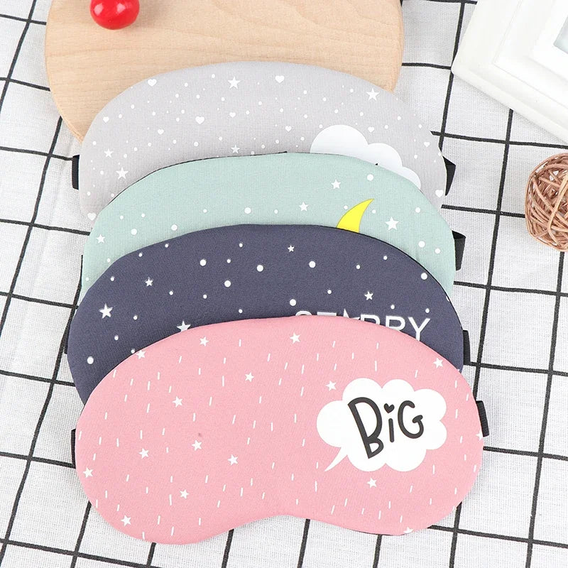 Travel Eye Band Sleeping Aid Kids Blindfold Sleeping Mask Creative Funny Eyepatch Sleep Mask Cute Cotton Cartoon Eye Cover
