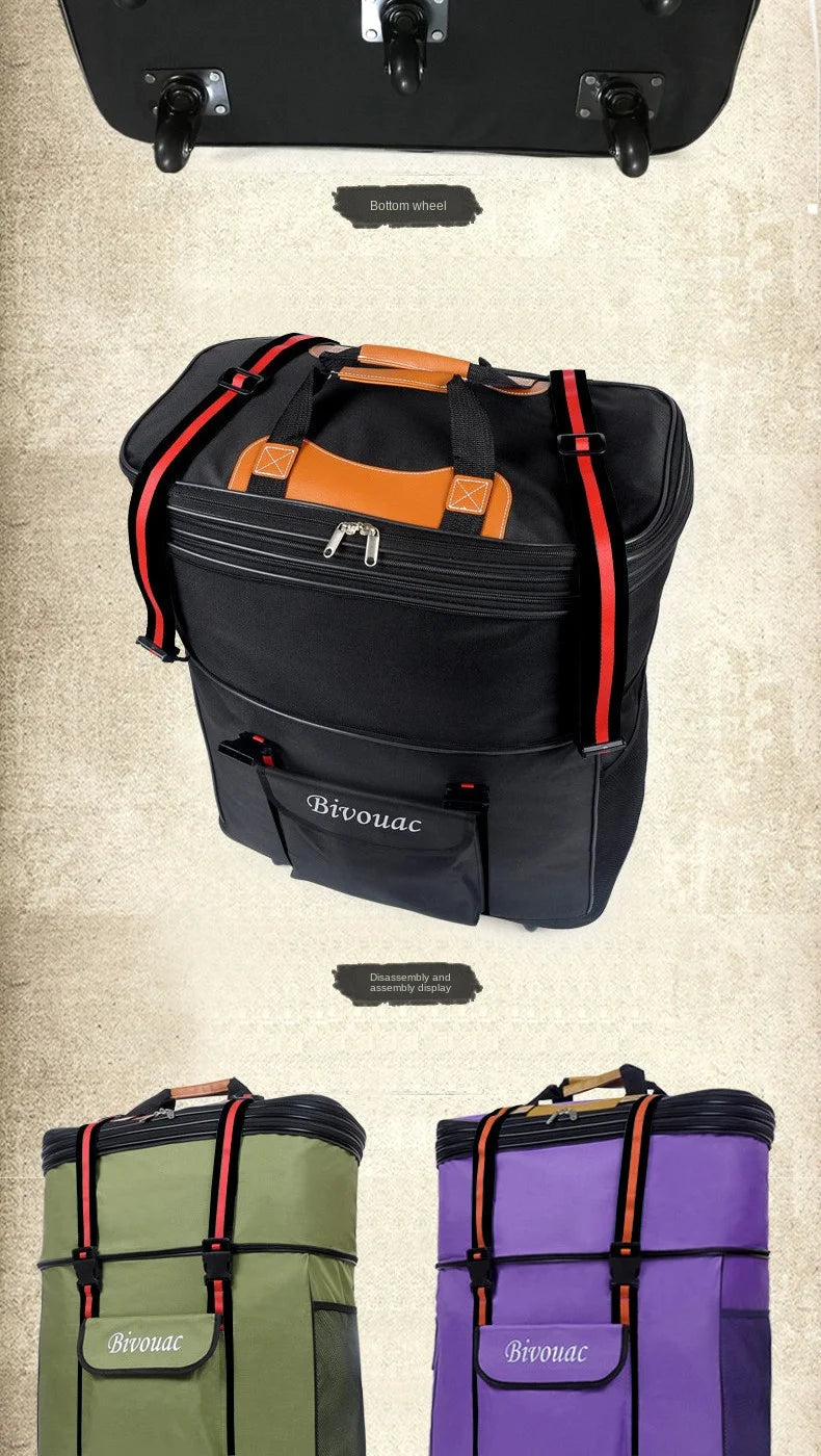 26/28/32/36 inch Extra Large Capacity Travel Bag Waterproof Oxford Cloth Foldable Luggage Bag Five wheels Travel Suitcase