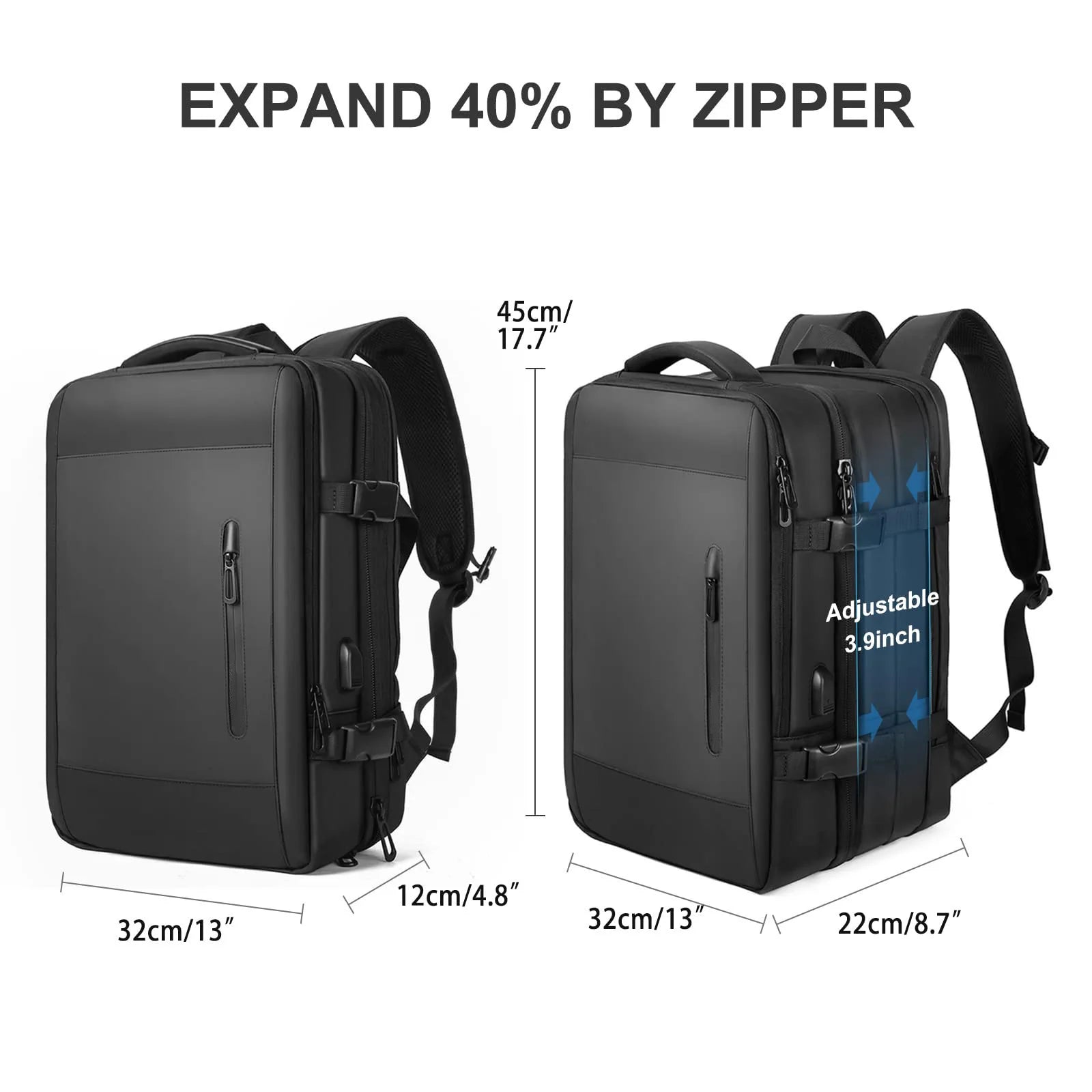 Large Capacity Travel Backpack Men and Women Laptop Bag Multifunctional Man Business Trip Expandable Airplane Backpacks