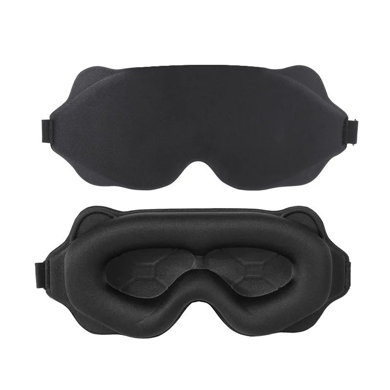 Travel 3D Block Out Light Sleeping Mask Portable Eyemask Pad Night Sleeping Aid Sleep Patch Eye pressure free Cute cat ears mask