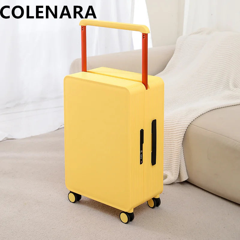 COLENARA Wide Pull Rod Luggage New Universal Wheel Travel Case Password Box 20 Inch Portable Cabin Boarding Case Pull Rod Box