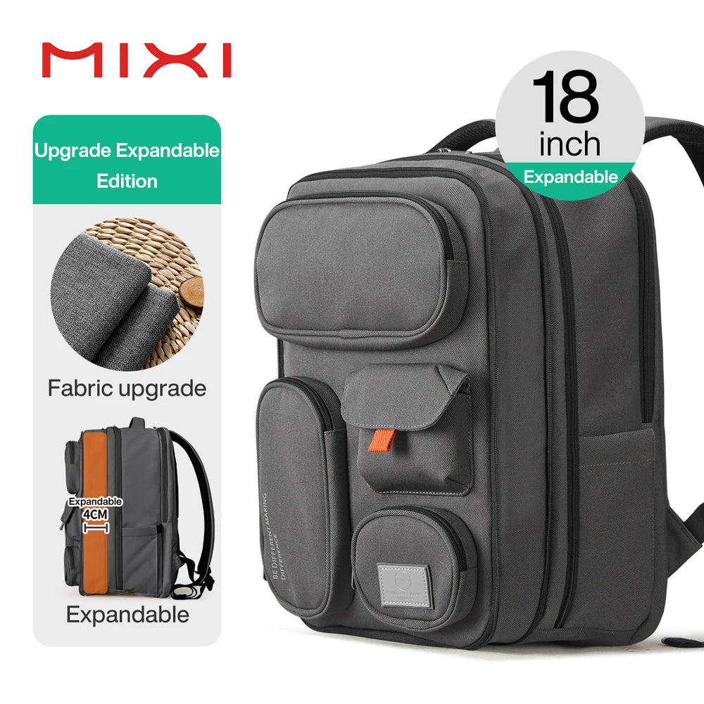 Mixi New Patent Design Multifunctional Travel Backpack Bag Unisex Waterproof 18 Inch M5015