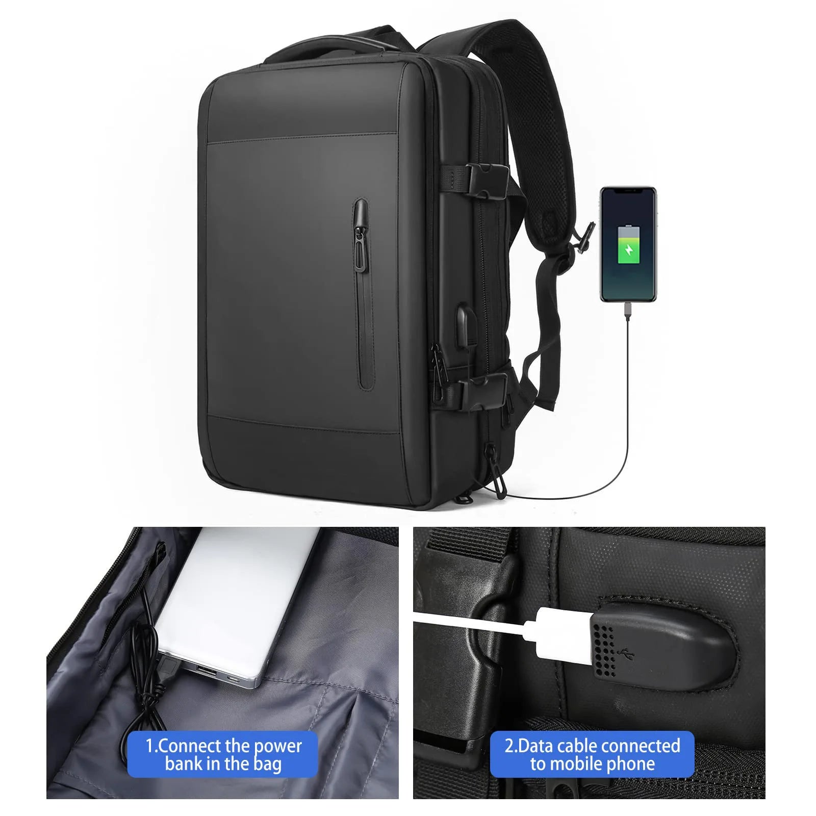 Large Capacity Travel Backpack Men and Women Laptop Bag Multifunctional Man Business Trip Expandable Airplane Backpacks