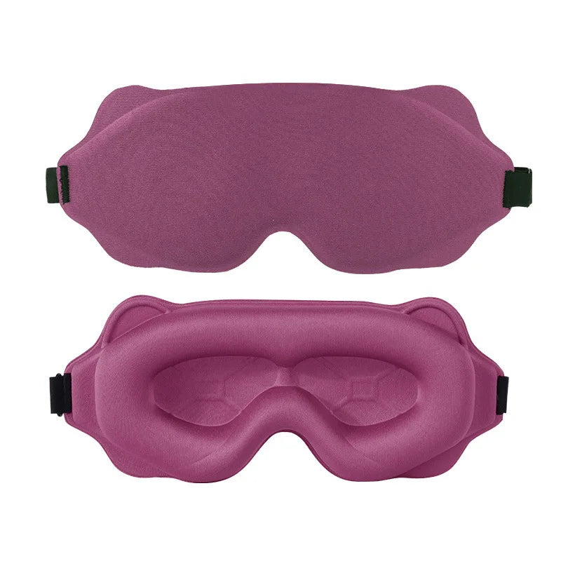 Travel 3D Block Out Light Sleeping Mask Portable Eyemask Pad Night Sleeping Aid Sleep Patch Eye pressure free Cute cat ears mask