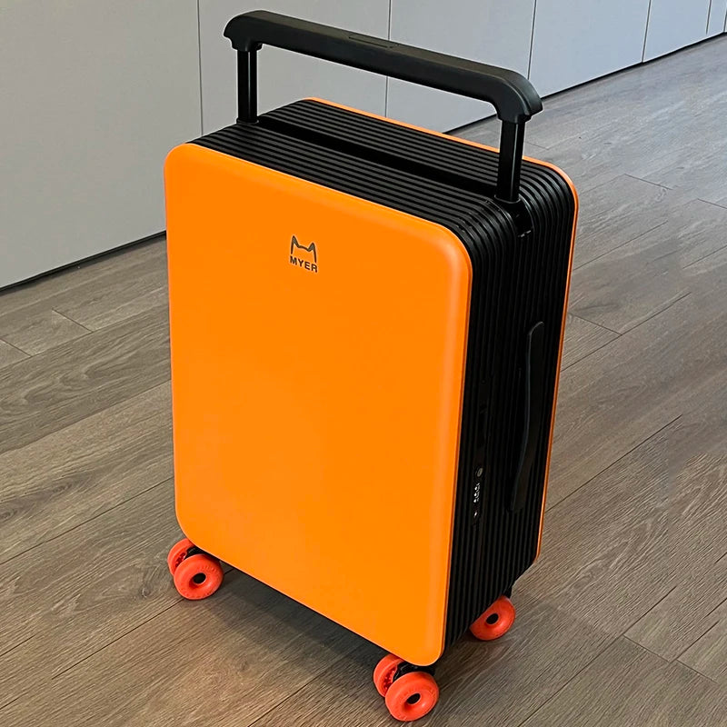 KLQDZMS Travel Luggage 20"24 Inch ABS + PC Boarding Box Large Capacity Trolley Case Women Universal Wheel Cabin Suitcase