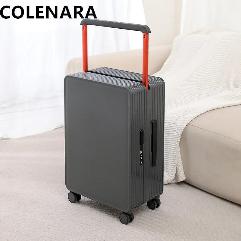 COLENARA Wide Pull Rod Luggage New Universal Wheel Travel Case Password Box 20 Inch Portable Cabin Boarding Case Pull Rod Box