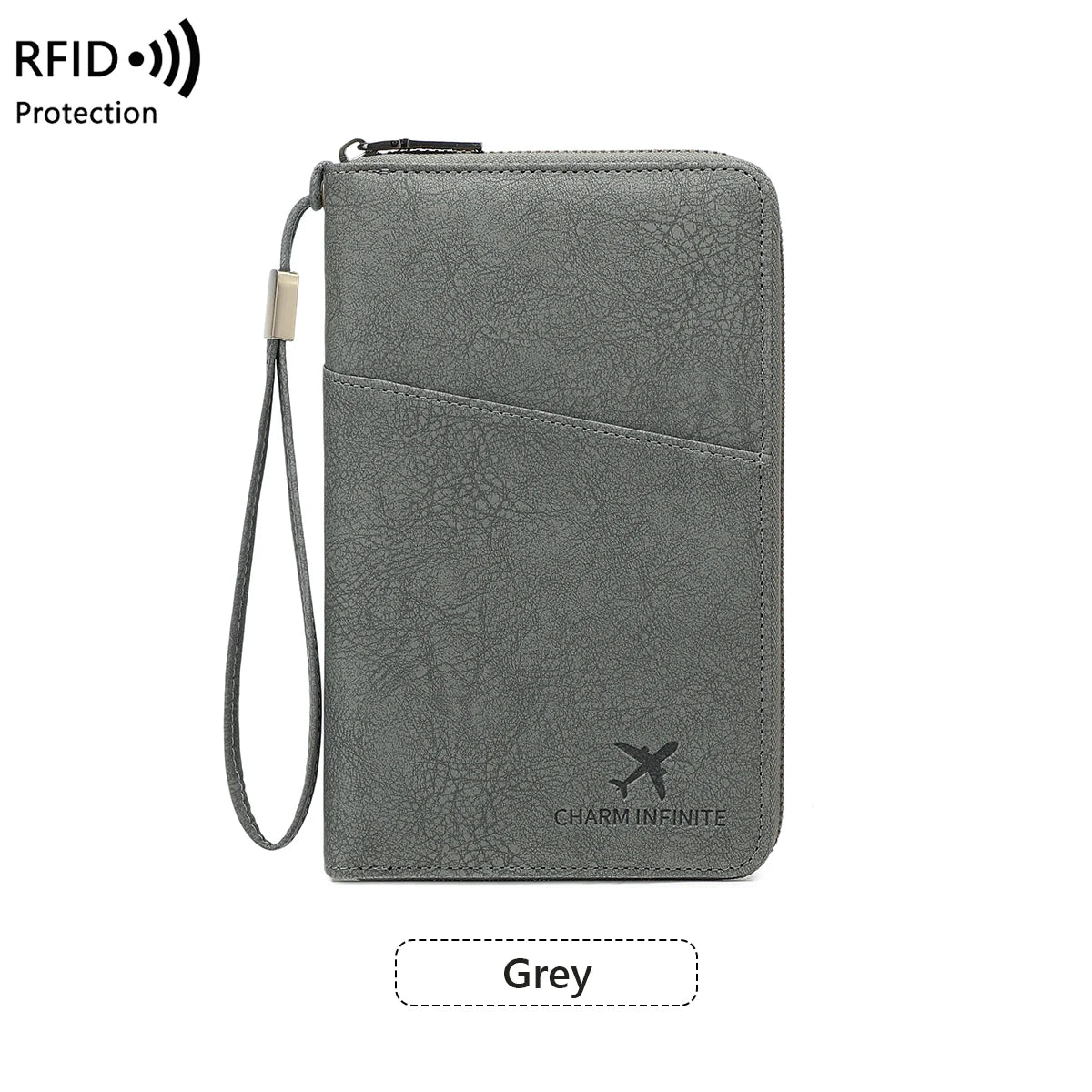New Travel Passport Clip Wallet Women and Men Multifunctional PU Leather Card Holde RFID Anti Theft Swiping Wallets Storage Bag