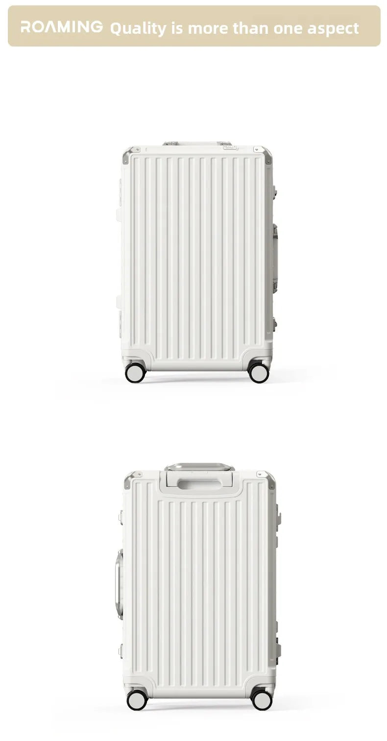 New ultra sturdy aluminum frame luggage, high aesthetic board case, universal wheel business travel box set, optional 20-28 inch