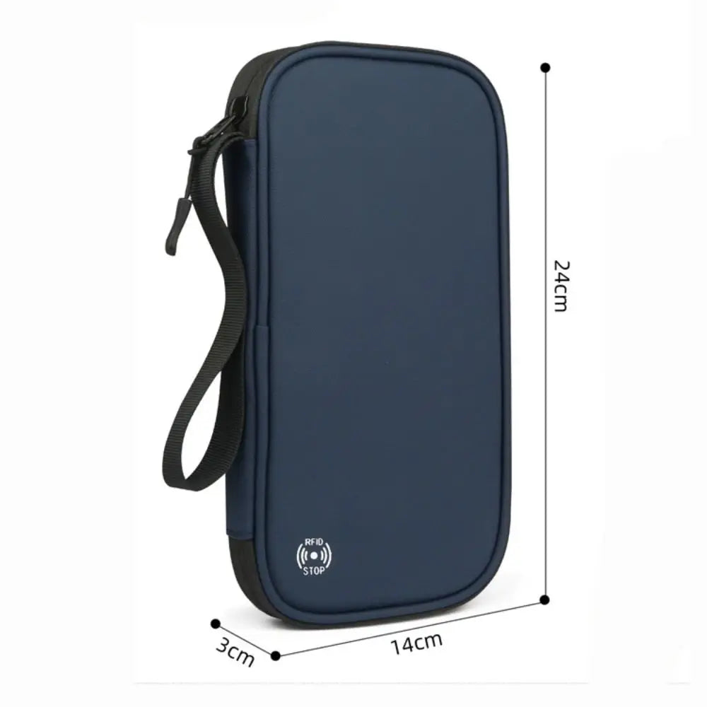 Travel Wallet Family Passport Holder Travel Documents Organizer Durable waterproof Passport Case with RFID Blocker for Men Women