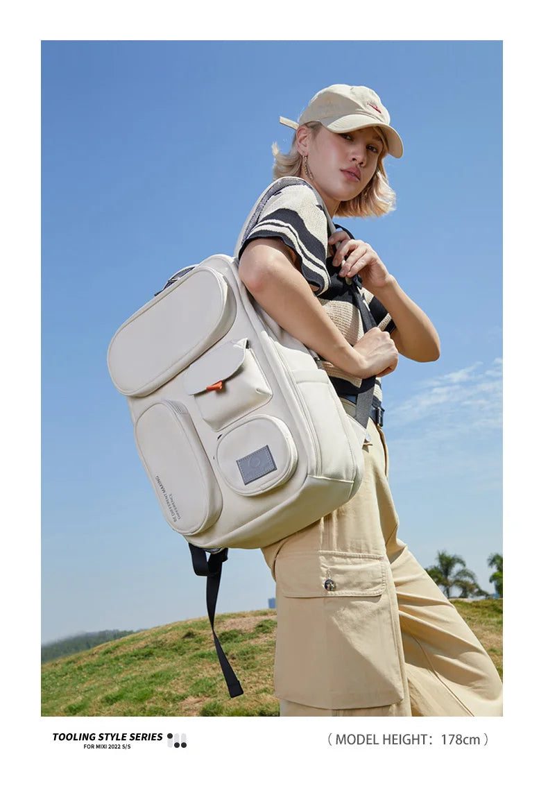 Mixi New Patent Design Multifunctional Travel Backpack Bag Unisex Waterproof 18 Inch M5015
