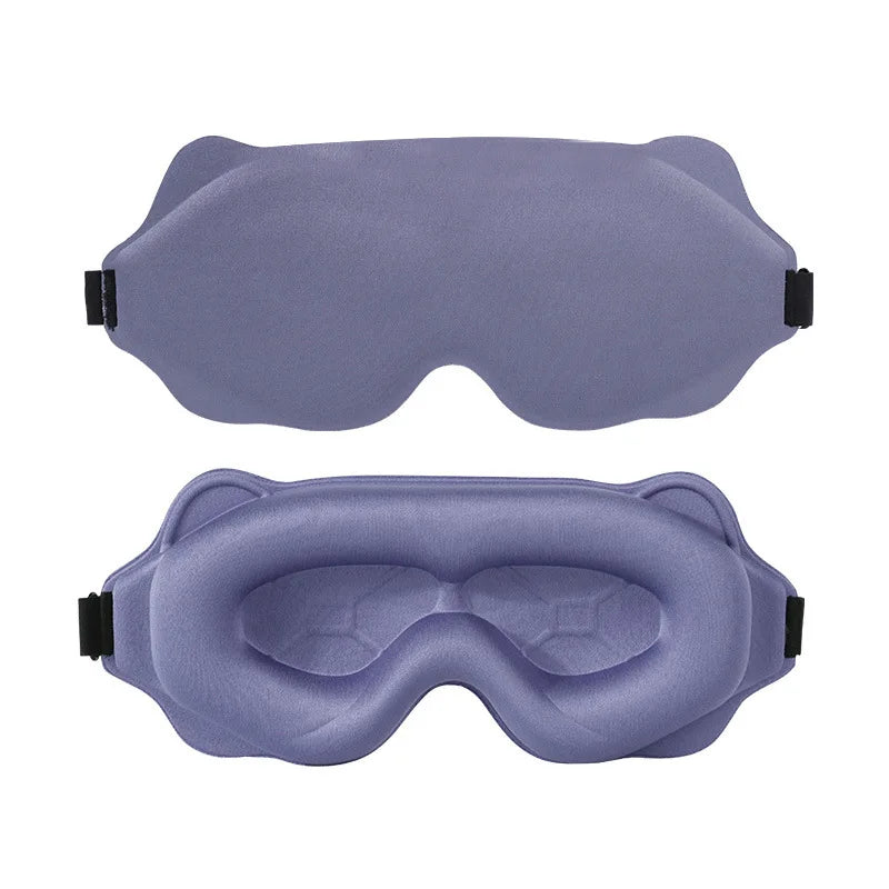 Travel 3D Block Out Light Sleeping Mask Portable Eyemask Pad Night Sleeping Aid Sleep Patch Eye pressure free Cute cat ears mask