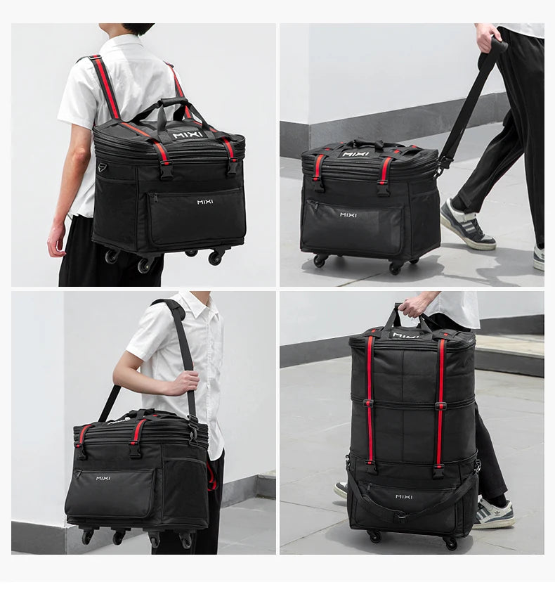 Mixi Expandable Large Capacity Foldable Travel Bag With Rolling Wheels Luggage Bag Duffel Bag M3015